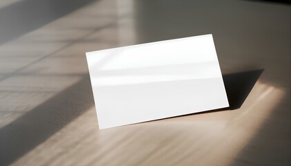 Business Cards Stack Mockup for Branding and Logo with Window Soft cast Light, Single Business card for Design Template
