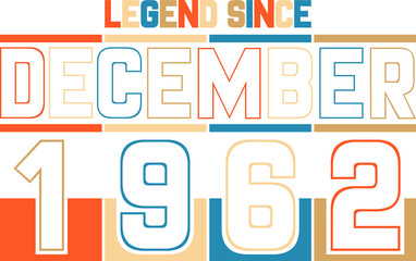 Legend since december 1963 digital files, svg, png, ai, pdf, 
ready for print, digital file, silhouette, cricut files, transfer file, tshirt print file, easy download and use. 