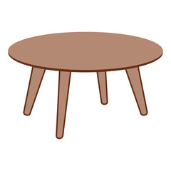 wooden table isolated on white