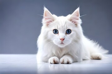 Obraz premium cat on white