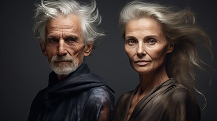 Modern Aging, portraits with grey haired persons, 16:9