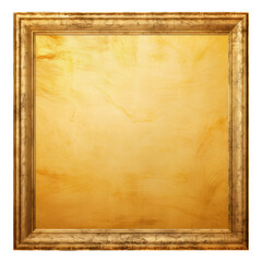 Gold frame for an art picture transparent background