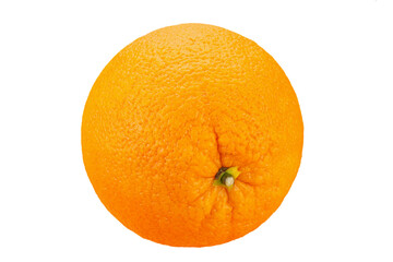 Ripe whole  orange fruit isolated on white background. File contains clipping path.