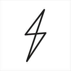 lightning bolt icon simple design art eps 10