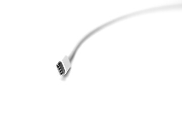 USB Type-C Cable Charger isolated on white background.