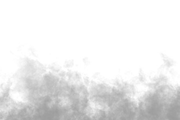 Biały dym, chmura, na przeźroczystym tle. PNG