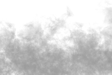 Biały dym, chmura, na przeźroczystym tle. PNG