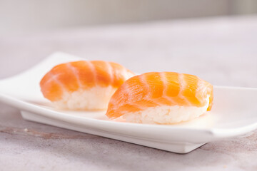 sushi salmon nigiri