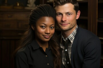 interracial couple portrait