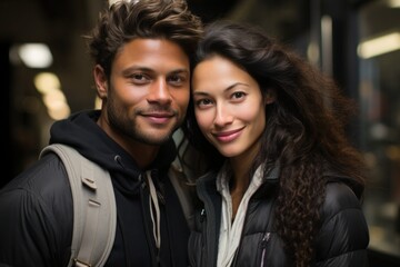 interracial couple portrait
