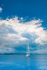 yacht in the sea