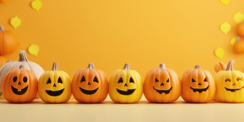 Pumpkins for Halloween. Happy Halloween