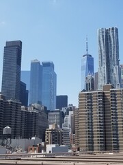 city skyline of Manhattan