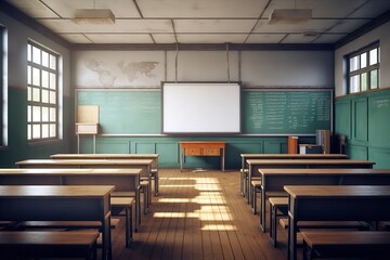 empty classroom at school