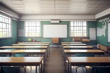 empty classroom at school