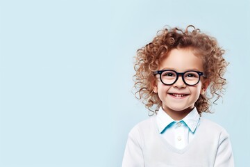 Obraz premium portrait of a smiling kid back to school background wallpaper