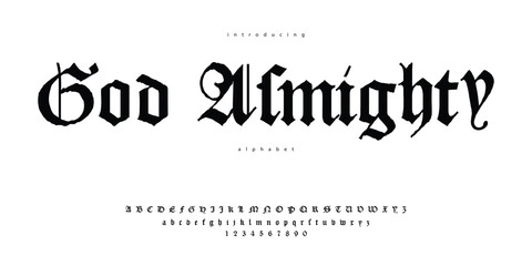 Broken Script Old English Blackletter Font Alphabet Typeface Typography