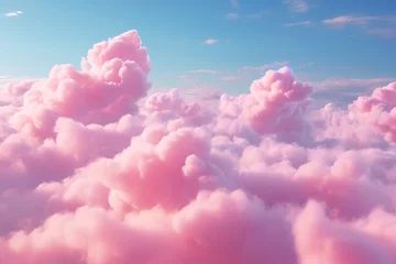 Foto op Plexiglas pink clouds in the sky cotton candy © Pedro