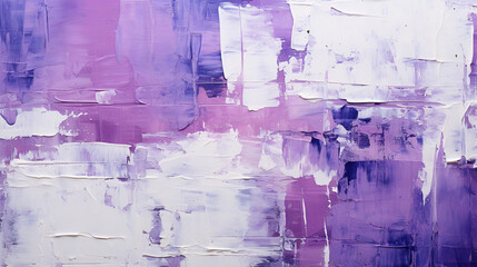 Contemporary Oil Painting Texture Abstraction with Grey and Purple Oil Paint Brush Strokes