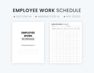 Obraz premium Employee Work Schedule Template. Employee Scheduling for Small Business