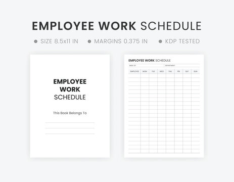 Employee Work Schedule Template. Employee Scheduling for Small Business