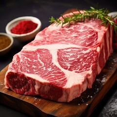 Marbling Marvel: A Close-Up of Steak's Intricate Marbling
