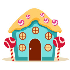 Candy and Cake House Illustration