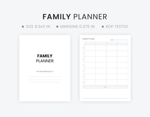 Printable Family Planner Template