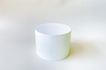 3d circle podium with white background