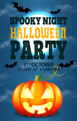  Halloween party invitations or greeting cards with handwritten traditional symbols. WITH PUMPKIN,BATS AND FULL MOON 2023