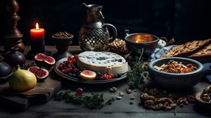 Food photography delicious hygge food, 16:9, copy space