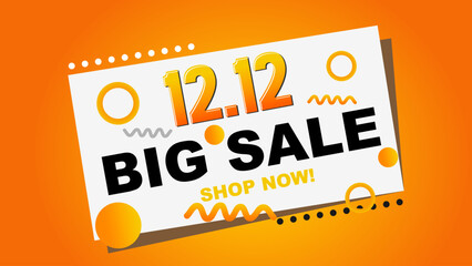 12.12 big sale, promotion banner, poster, social media post