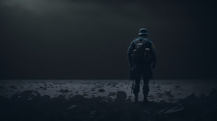 Soldiers Standing alone, HD, wallpaper
