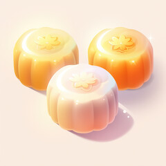Chinese traditional festival Mid-Autumn Festival food mooncakes,created with generative ai tecnology.