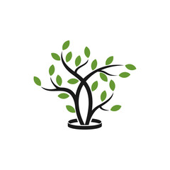 Leaft simple clean logo vector 