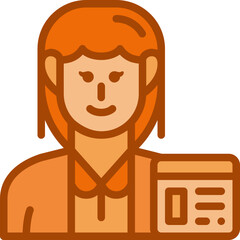 woman blogger two tone icon