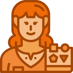 woman content creator two tone icon