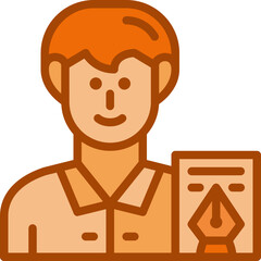 author two tone icon
