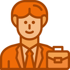 businessman two tone icon