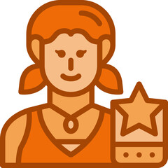 woman influencer two tone icon