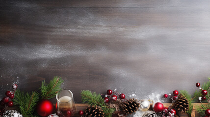 New Years Eve celebration background with copyspace. Christmas concept. Generative AI.