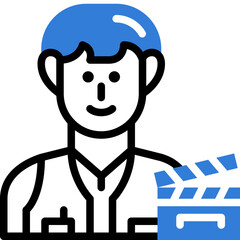 director flat line icon