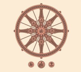 Konark Wheel - Sun Temple - Odisha - Icon