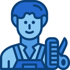barber two tone icon