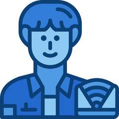 freelancer two tone icon