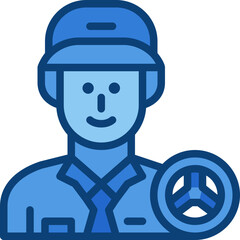 driver two tone icon