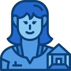 female interior designer two tone icon