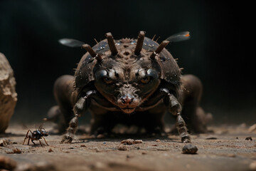 A close up shot of insect
