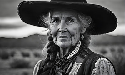 dais of a lady woman from the old west - obrazy, fototapety, plakaty