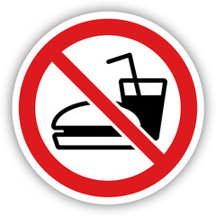 Panneau interdiction signalisation interdit rond rouge manger